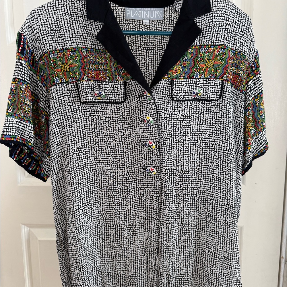 Platinum Black and White Patterned Shirt